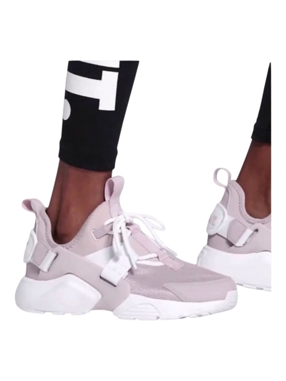 Nike Women's Huarache City Low Athletic Sneakers in Partical Rose/White EUC